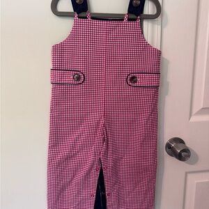 18m boys TBBC red and navy gingham longall